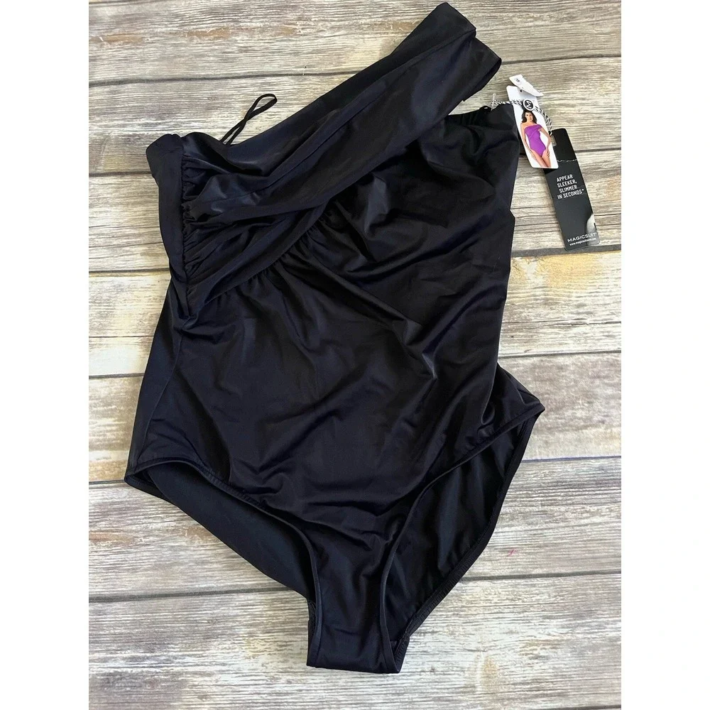 Magicsuit BLACK Solid Goddess Underwire One-Piece Swimsuit, US 16‎